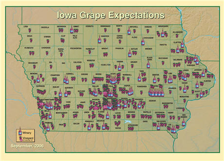 Iowa State Univ. winery map